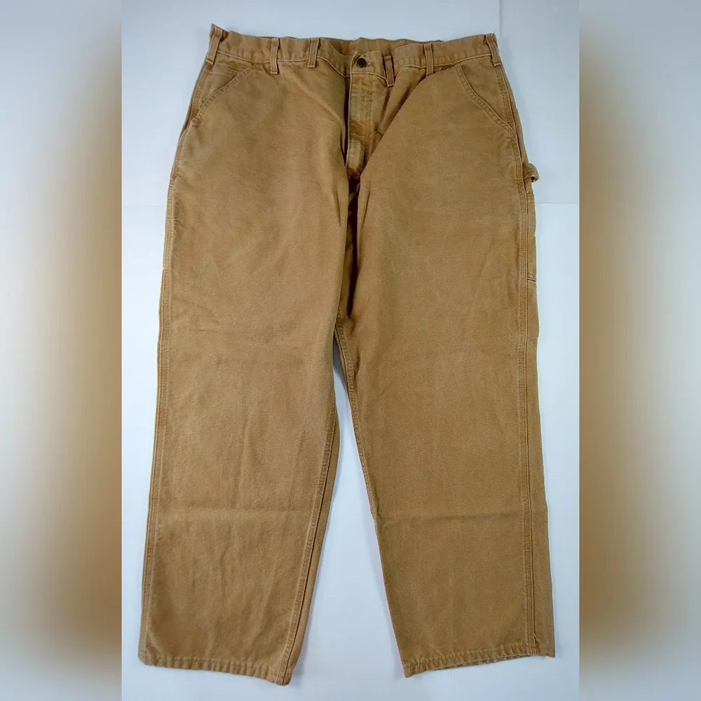 Carhartt Carpenter Pants Mens Size 44x32 Brown Original Dungaree Fit Workwear